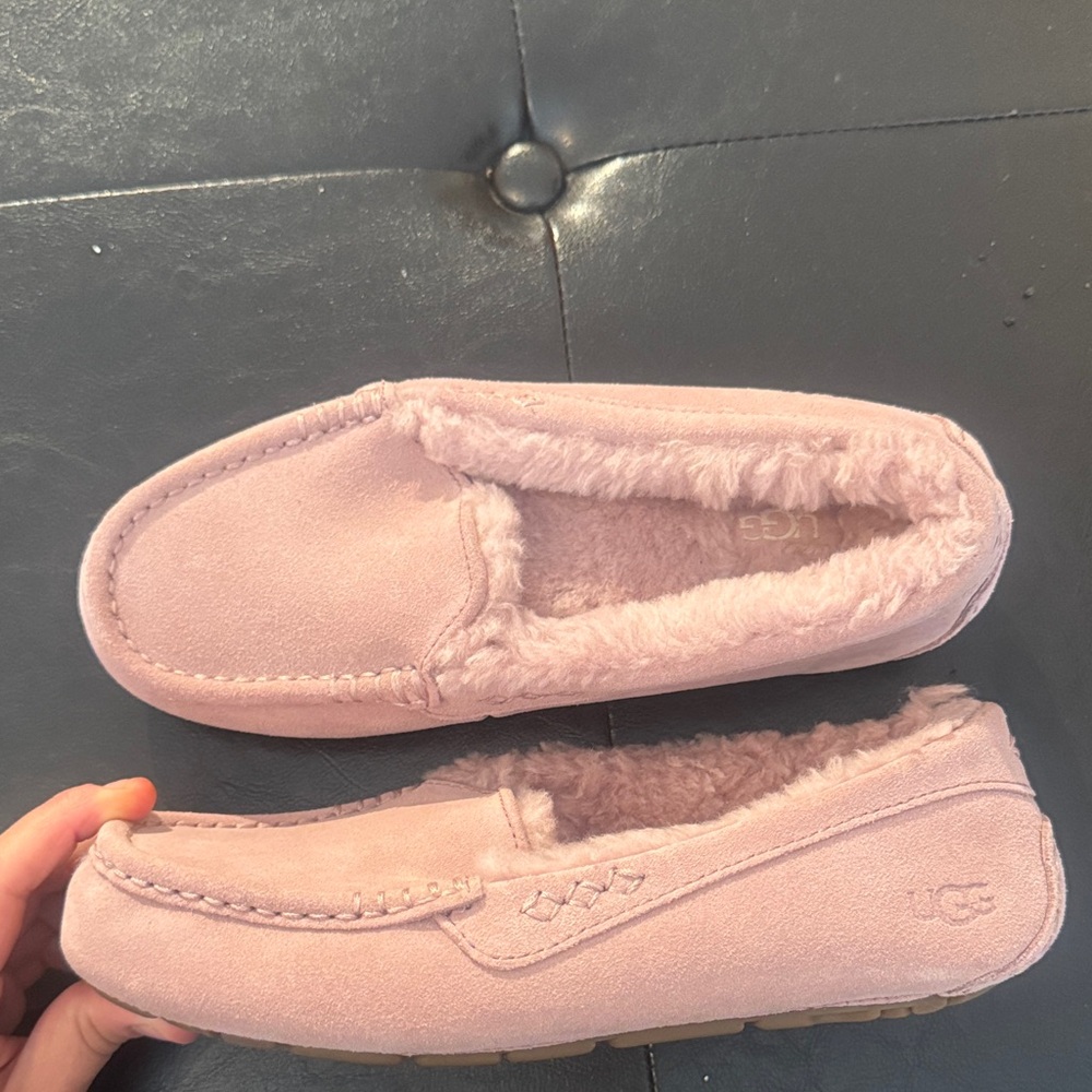UGG Blush Shearling Moccasin Slippers
